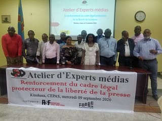 Atelier d'experts médias sur le renforcement du cadre légal protecteur de la liberté de la presse, Kinshasa,CEPAS, le 09 Septembre 2020